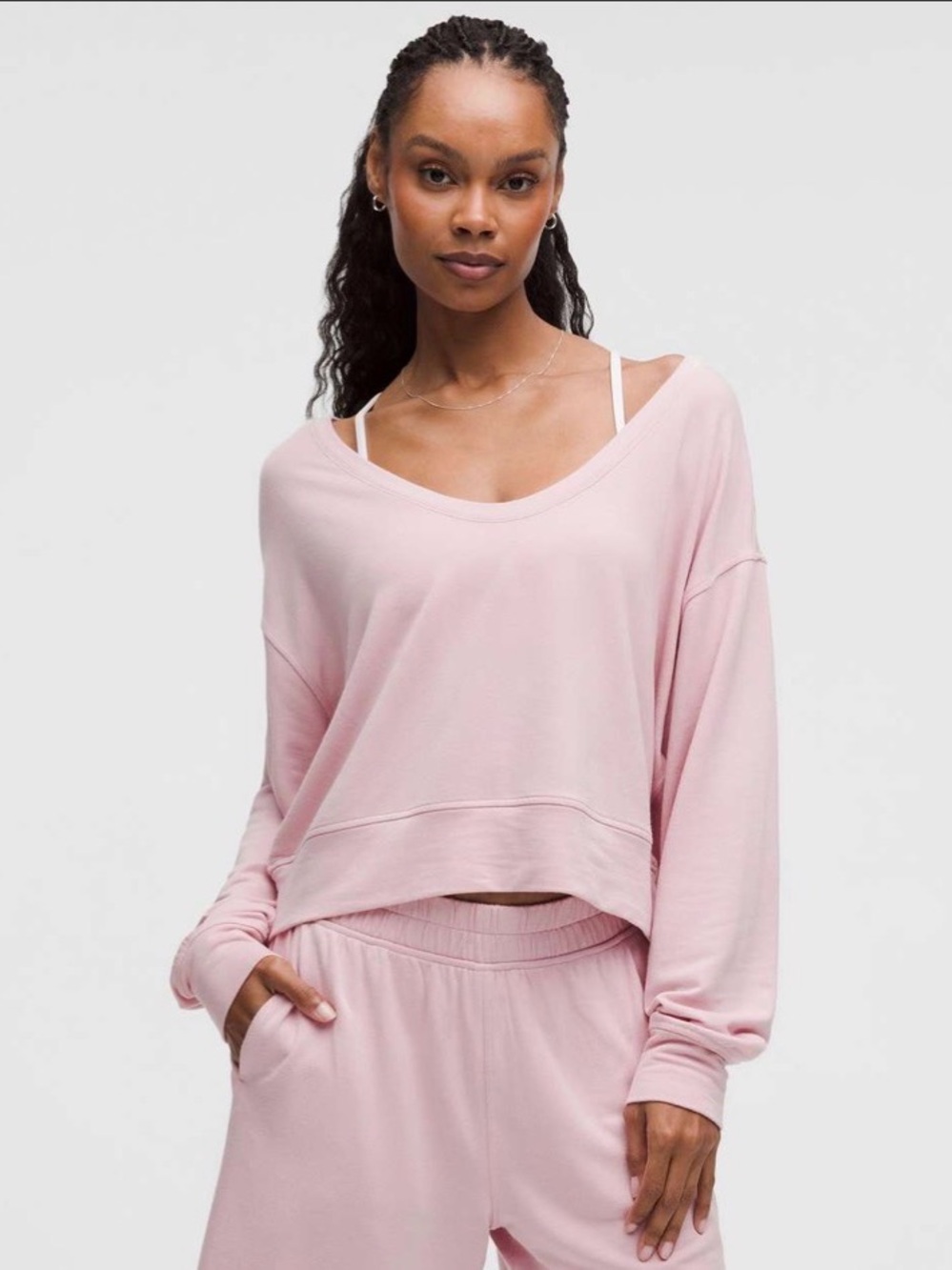 Lululemon BeCalm Scoop-Neck Pullover
Pink Haze